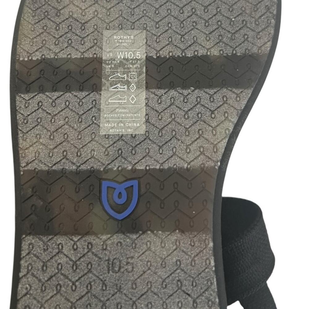Rothy's The Lightweight Wedge Sandal In Black Size 10.5 - Picture 9 of 12